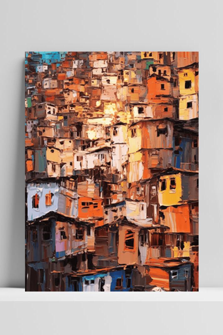 Favela Poster op 3mm aluminium dibond