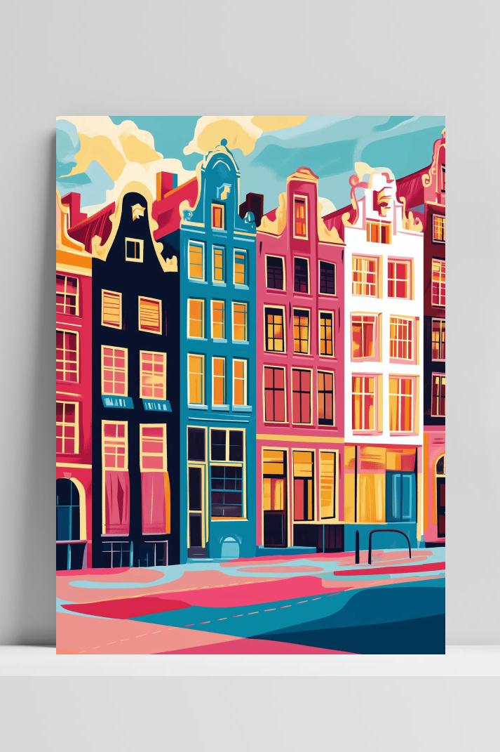 Amsterdam Kunst op 3mm aluminium dibond
