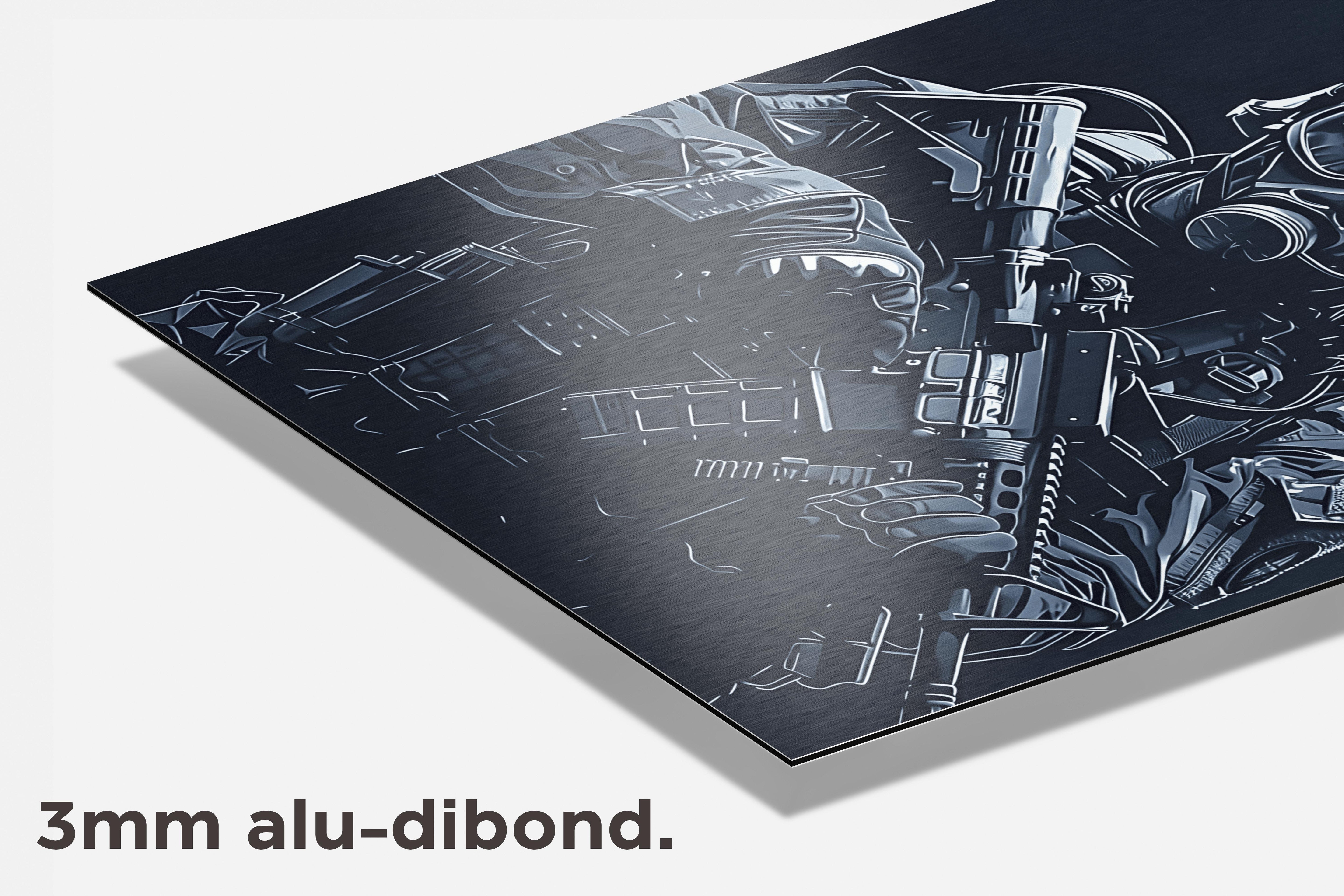 Speciale Eenheidsoldaat dibond detail