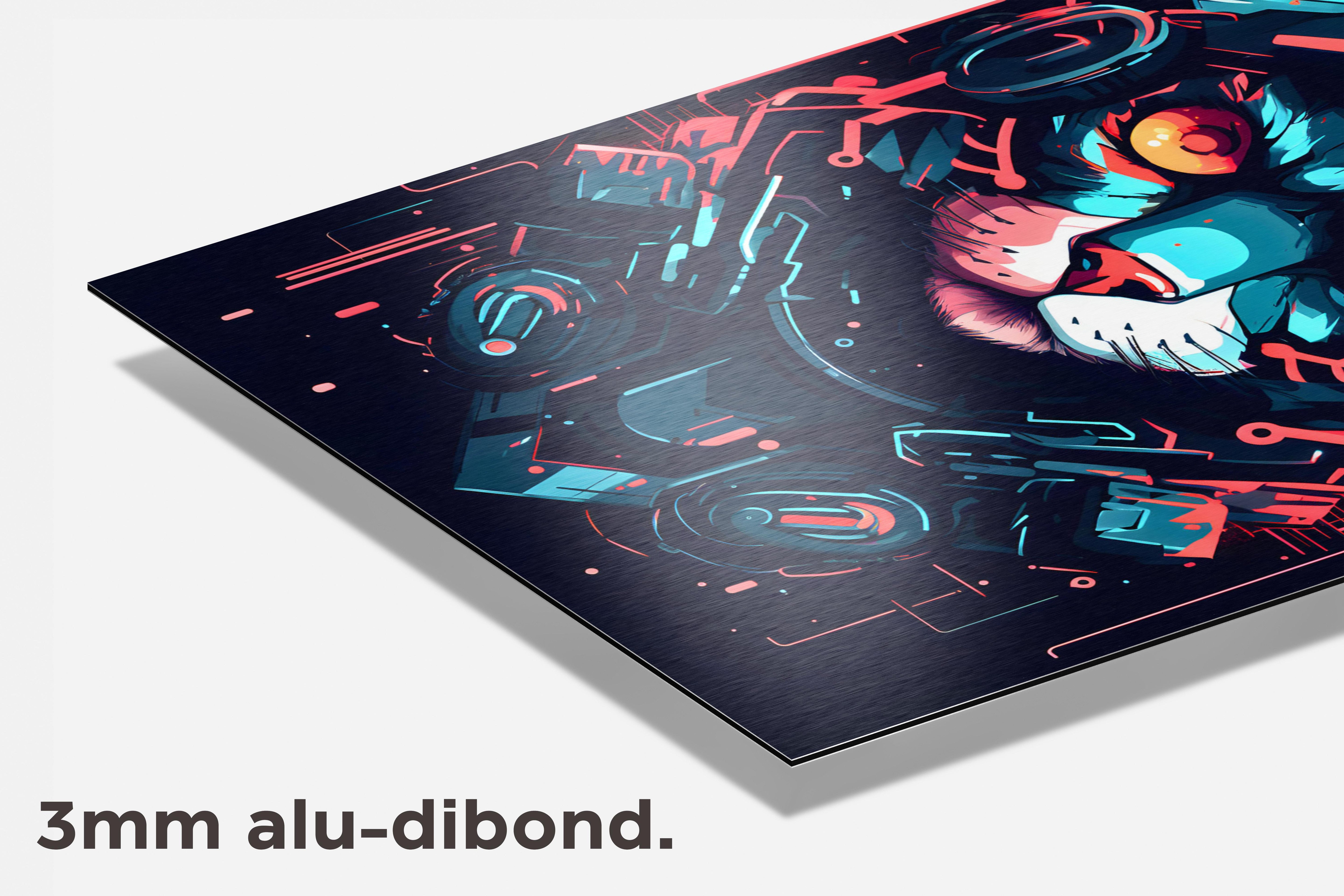 Neon Kat dibond detail