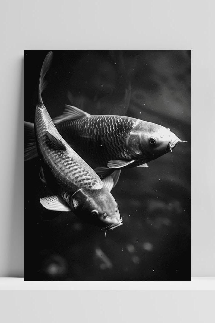 Koi Vis op 3mm aluminium dibond
