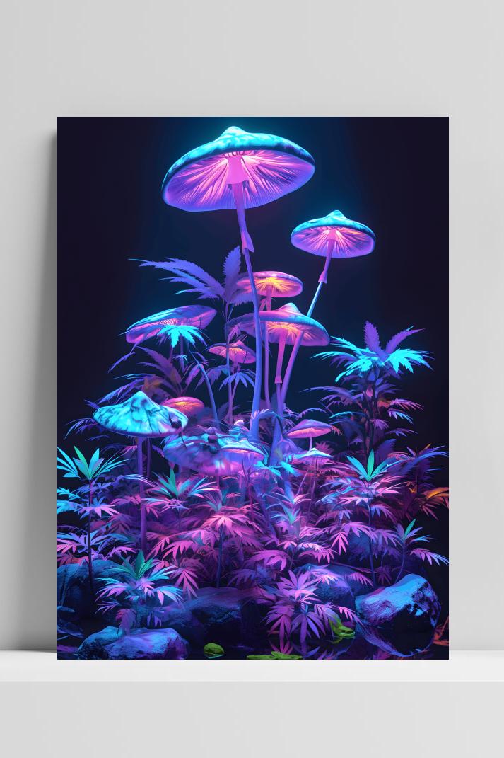 Trip Paddestoel op 3mm aluminium dibond