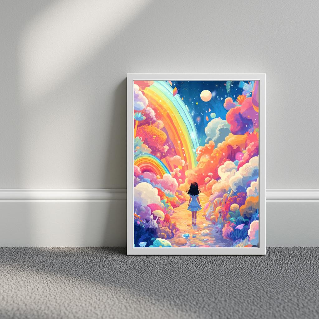Girl Nature Colorful poster sfeerbeeld 3