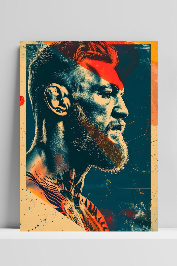 Conor McGregor Kunst op 3mm aluminium dibond