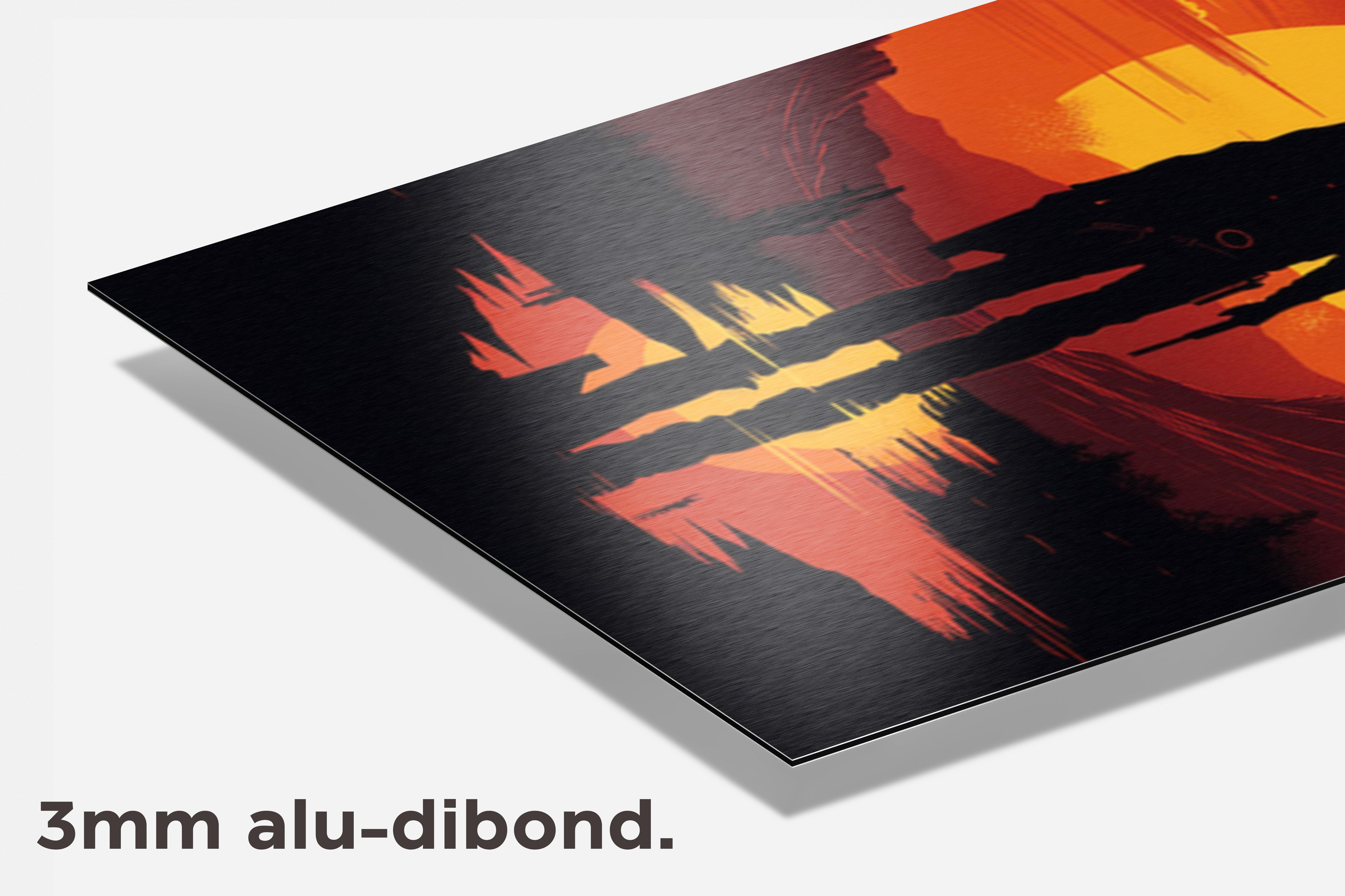 Cowboy Sunset dibond detail