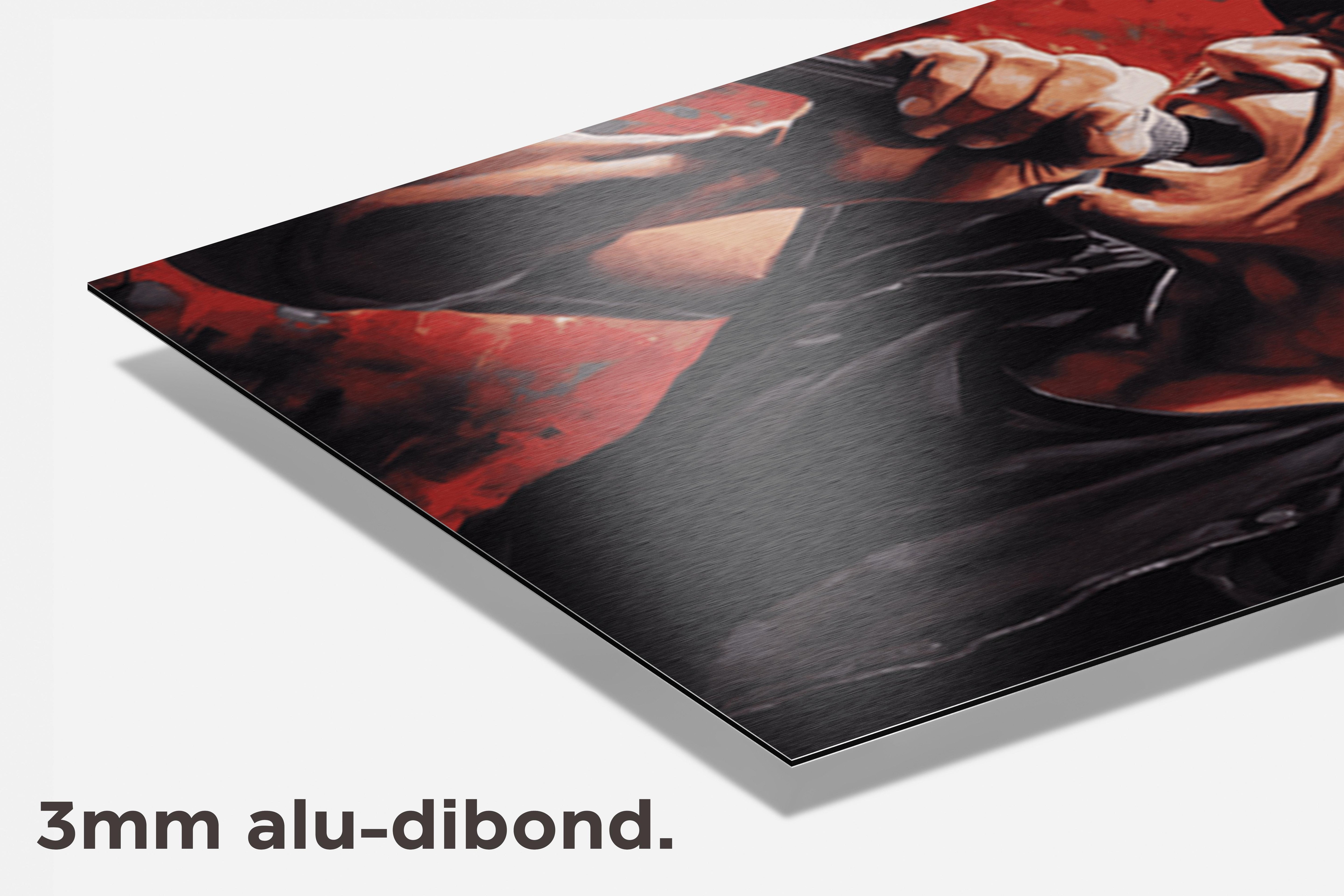 Brian Johnson AC DC dibond detail