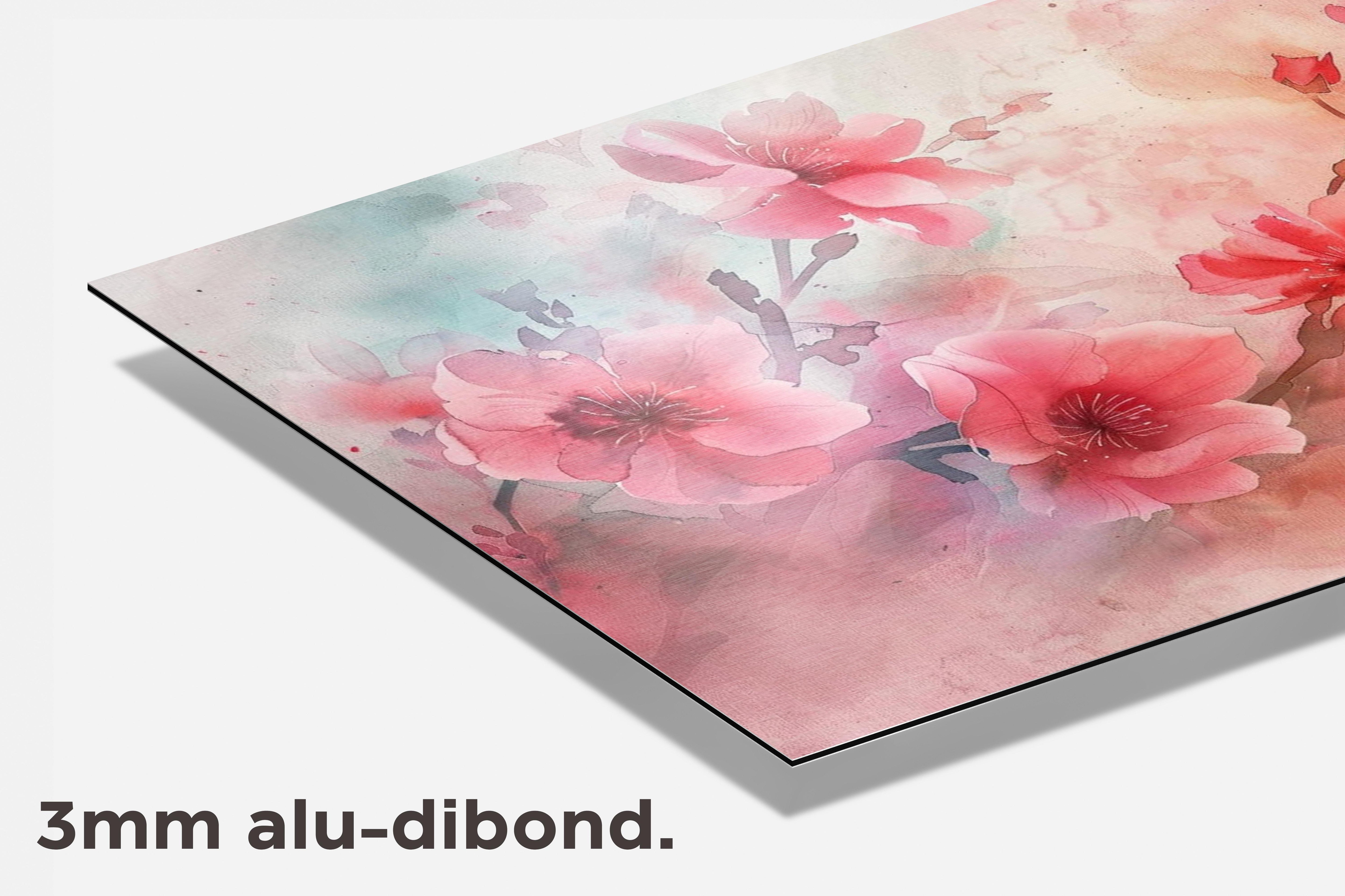 Bloemen Aquarel dibond detail