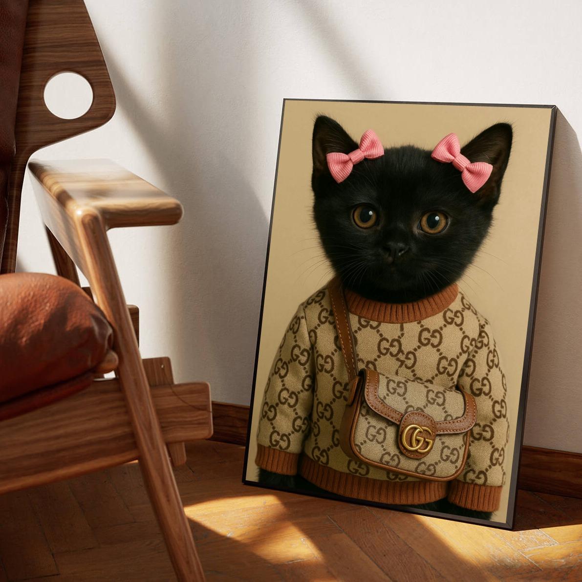 Cat Gucci Fashion poster sfeerbeeld 1