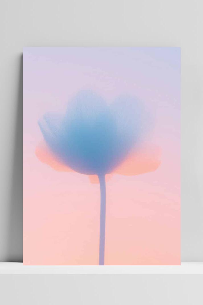 Vervaagde Bloem op 3mm aluminium dibond