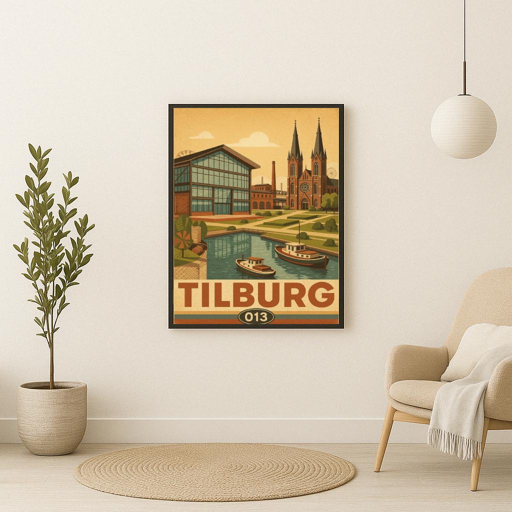 Tilburg Netherlands Vintage Text poster sfeerbeeld 2