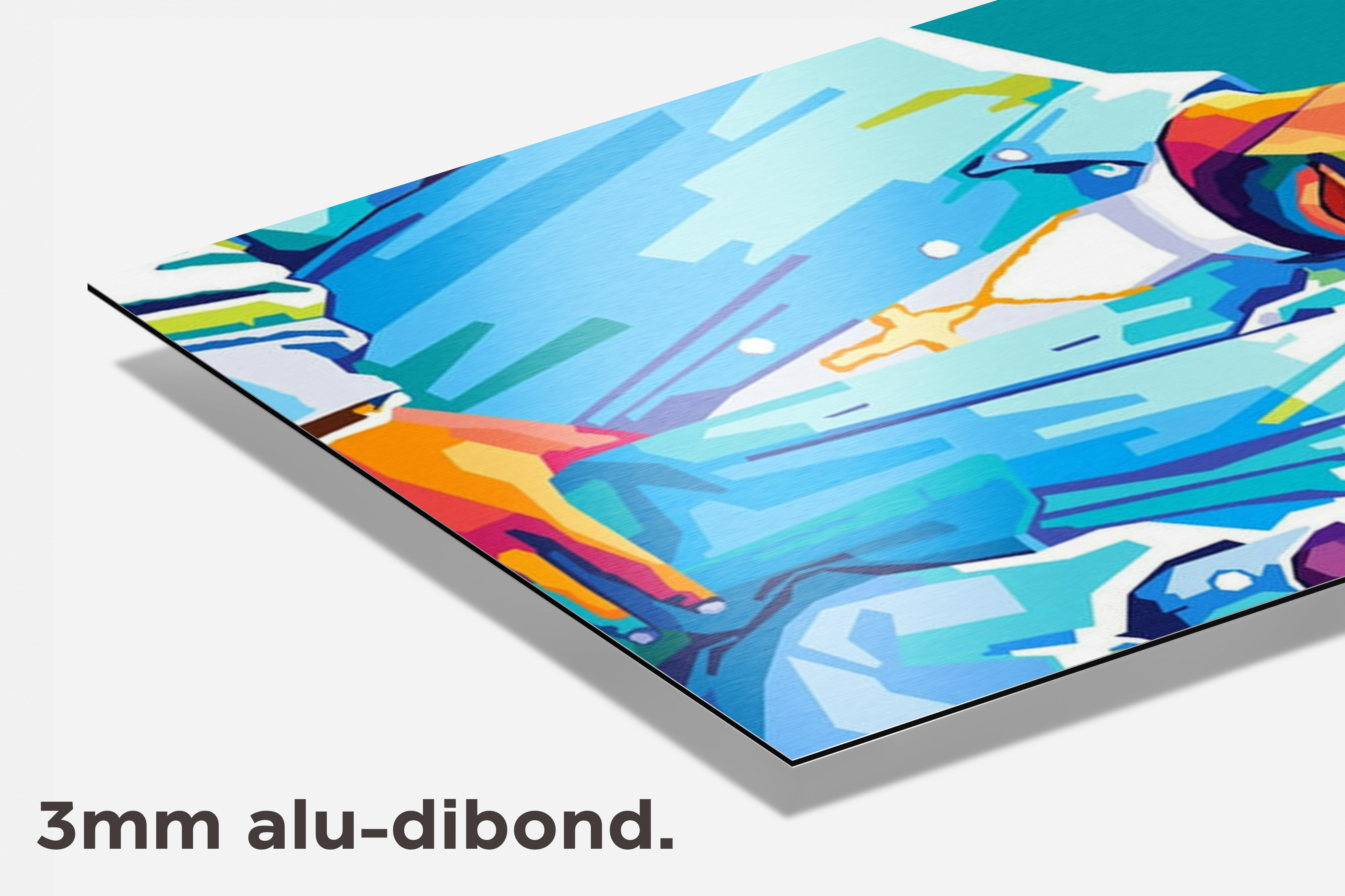 Tupac Groen dibond detail