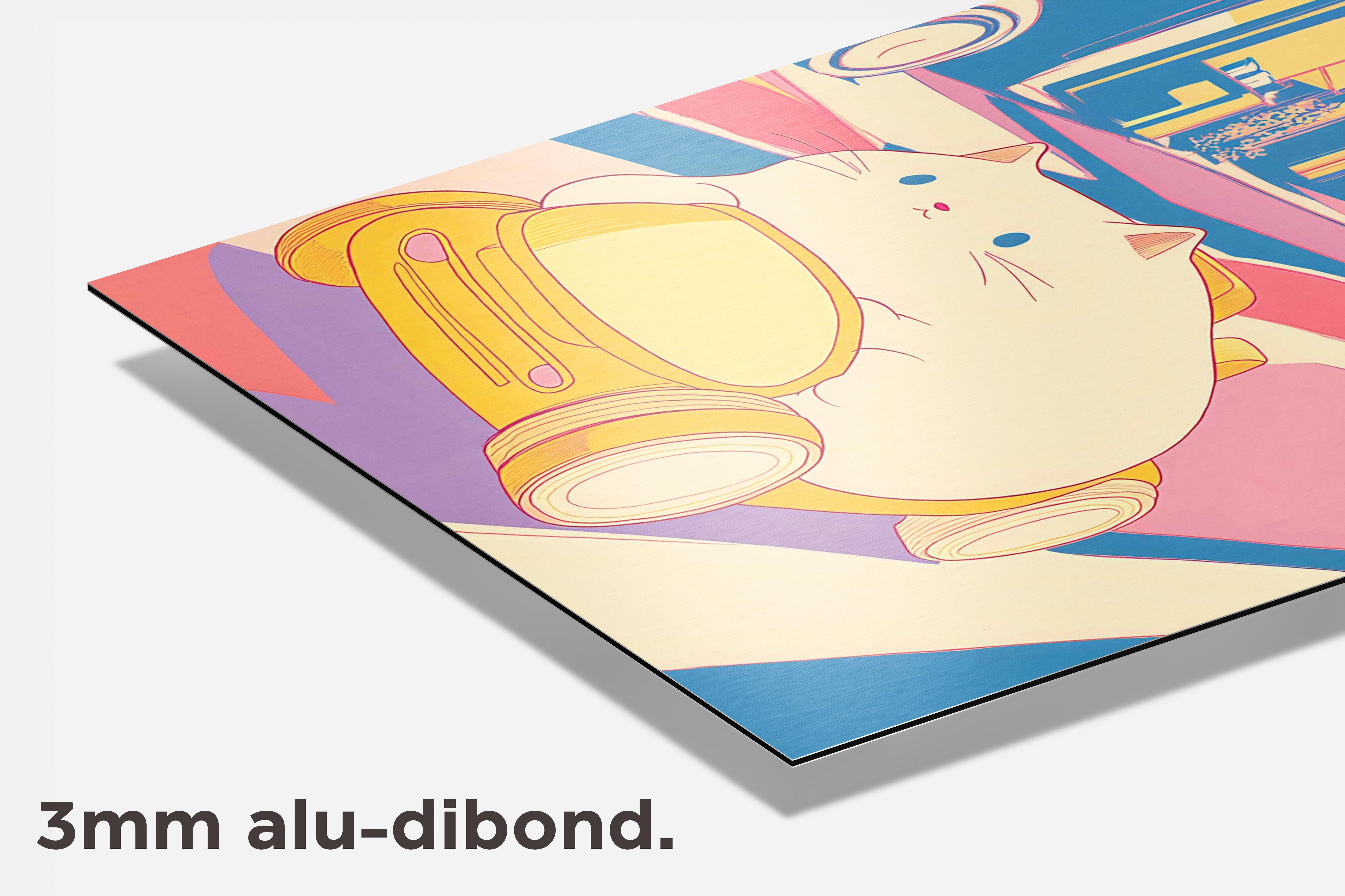 Dikke Kat dibond detail