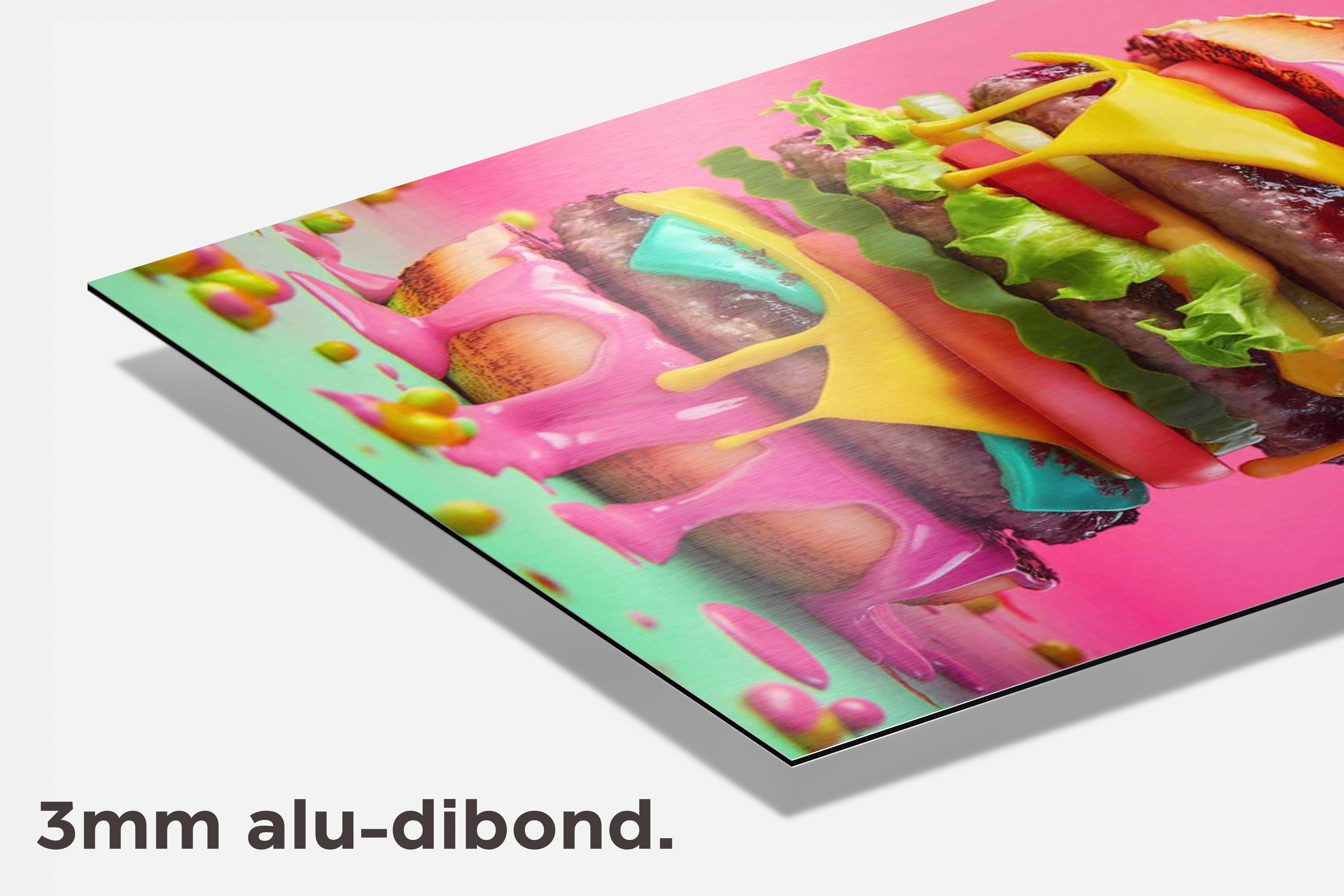 Gigantische Hamburger dibond detail