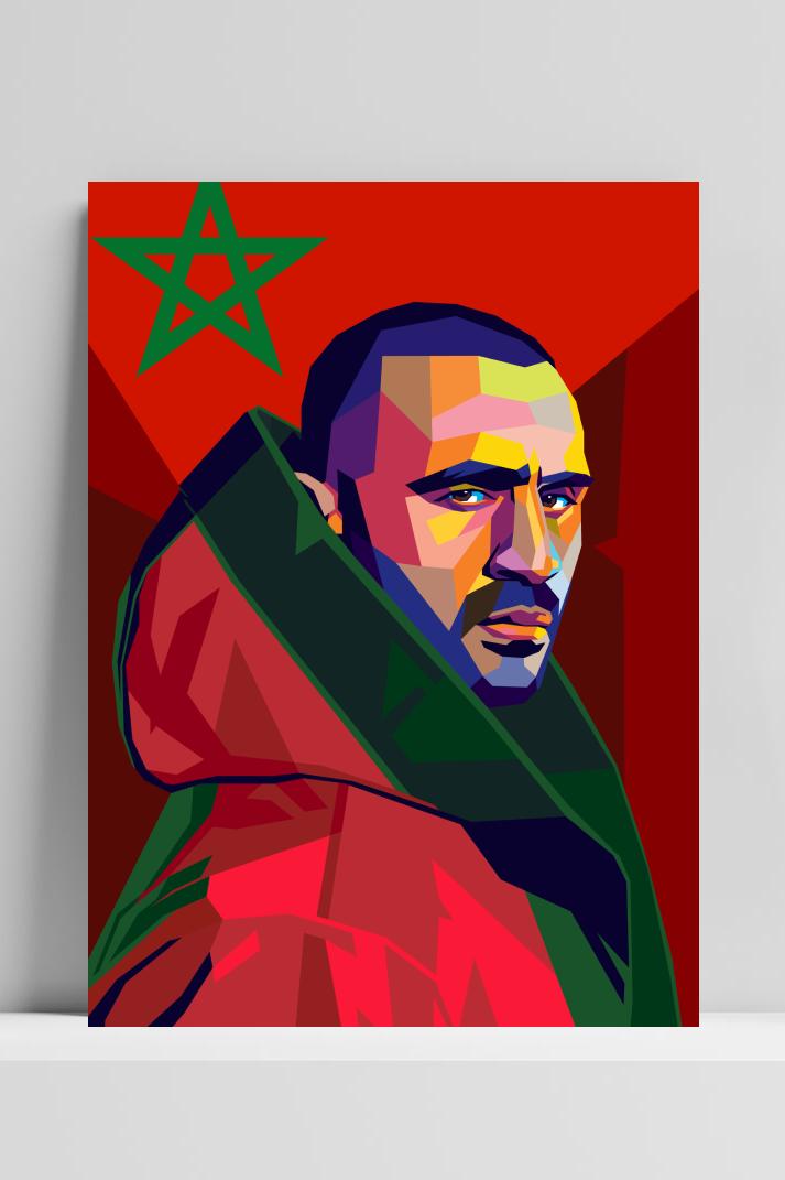 Badr Hari Pop op 3mm aluminium dibond