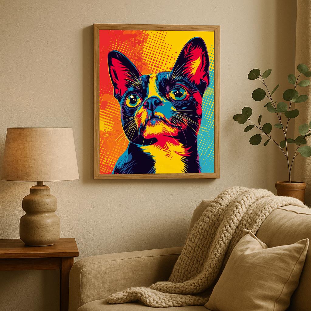Terrier Dog Pop Art poster sfeerbeeld 1