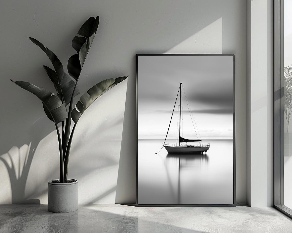 Yacht Sailboat B&W poster van 25 Artstreet