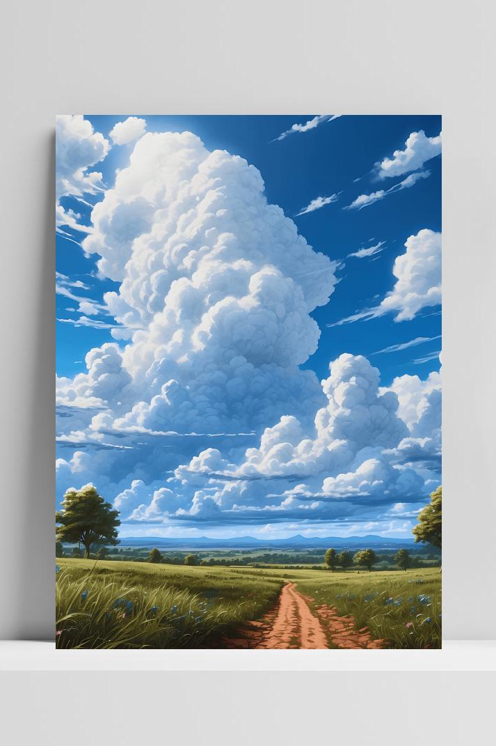 Stapelwolken op 3mm aluminium dibond