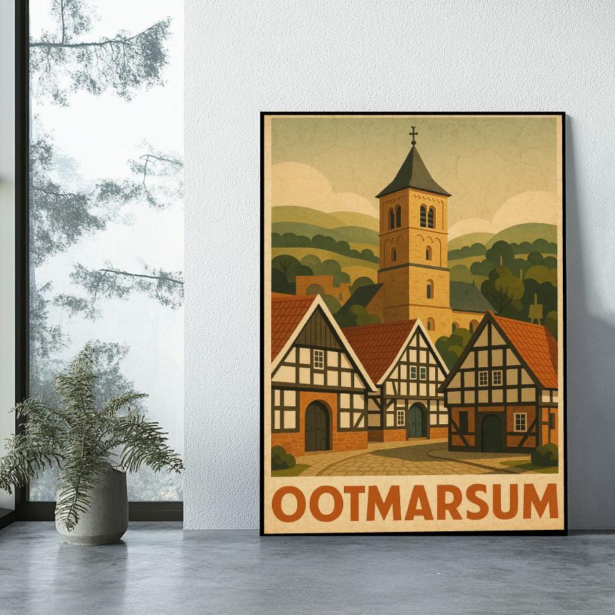 Ootmarsum Text Vintage poster sfeerbeeld 1