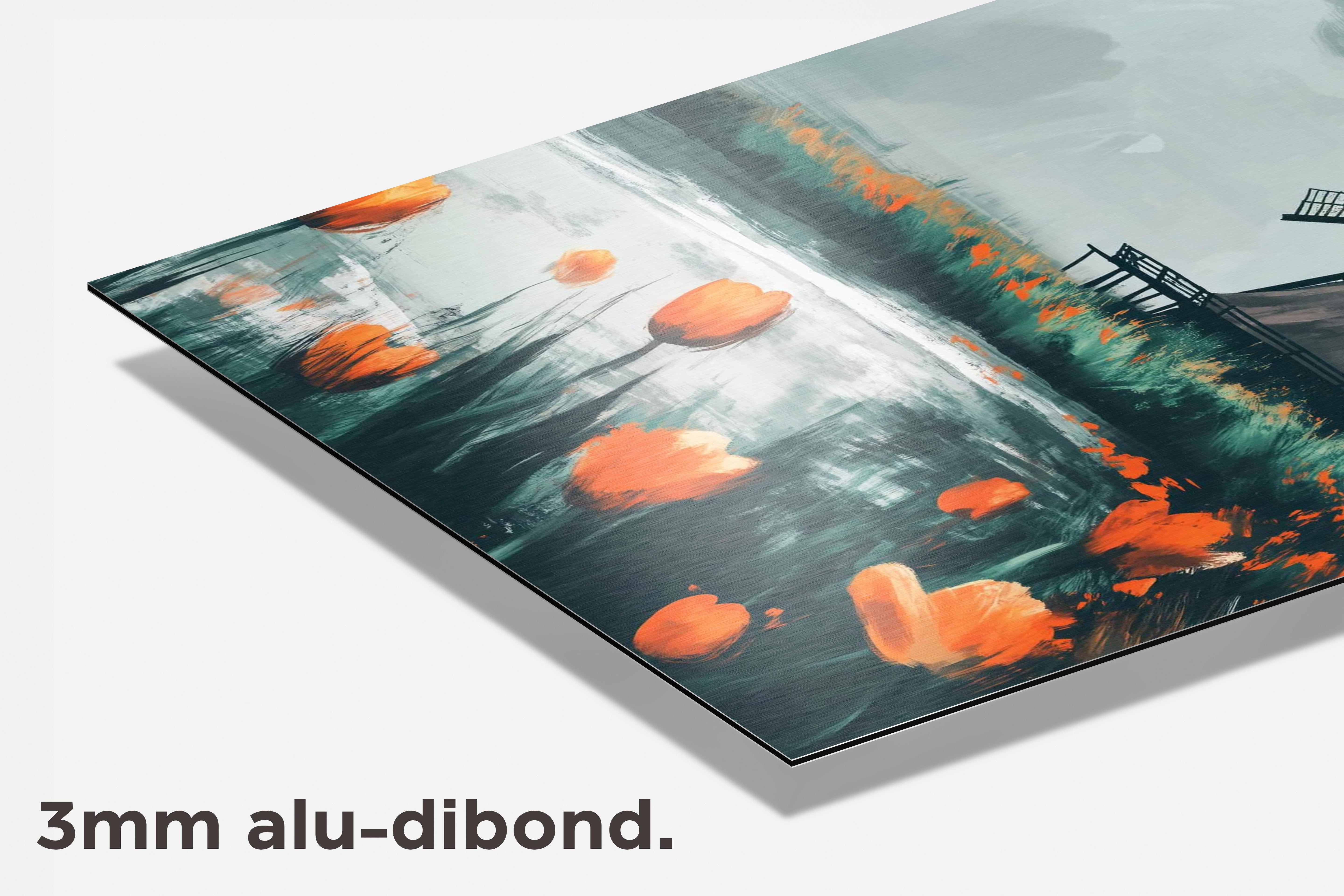Oranje Tulpen dibond detail