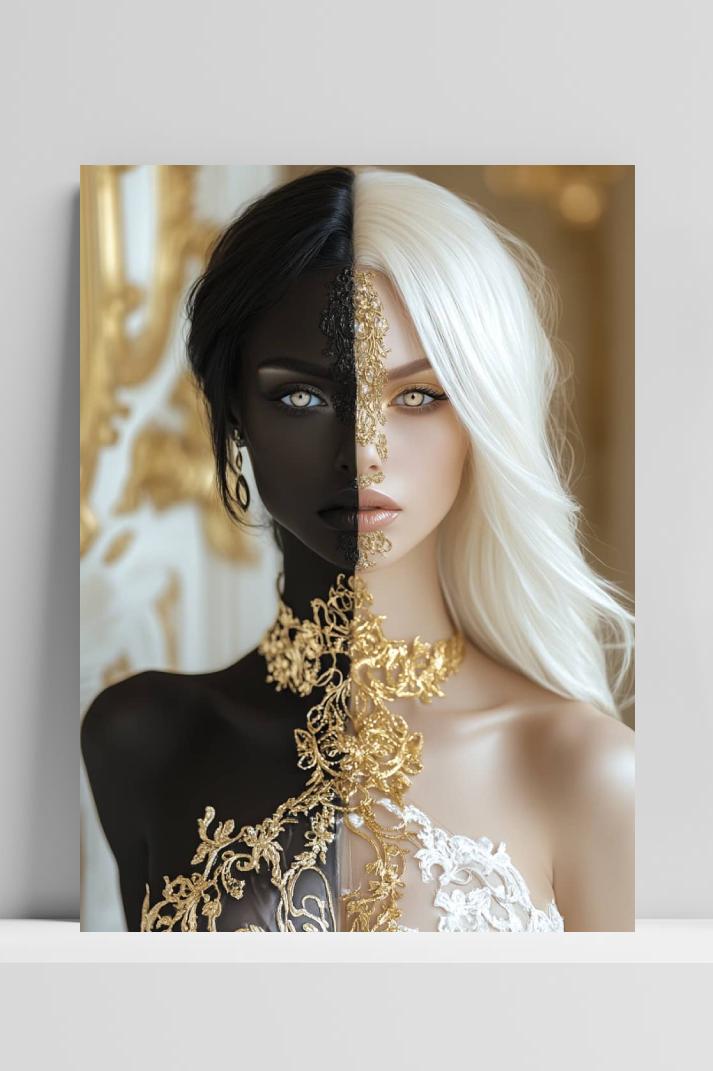 Vrouw Mode op 3mm aluminium dibond