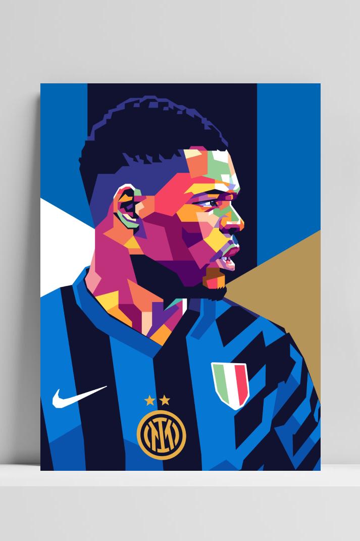 Denzel Dumfries poster van 25 Artstreet