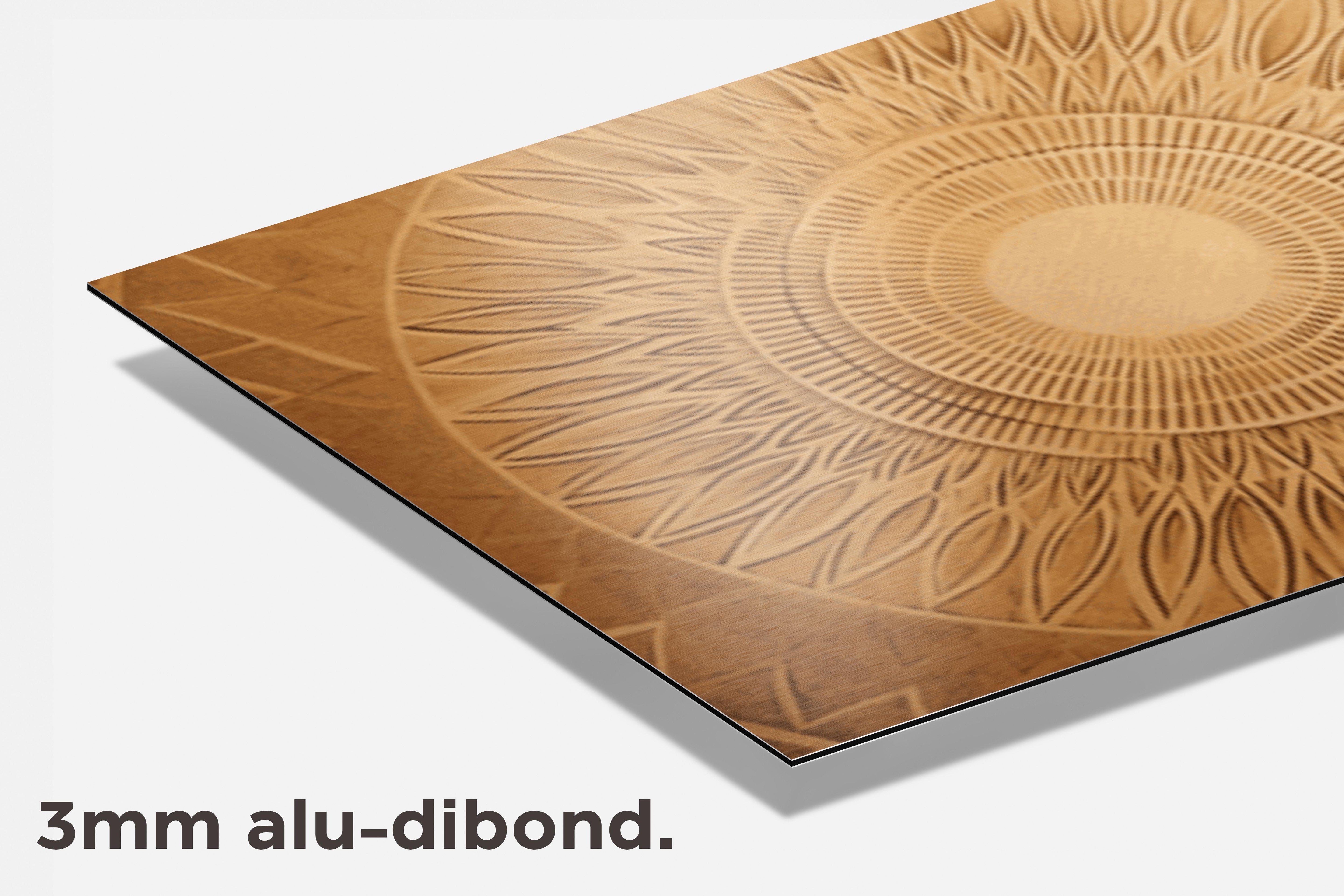 Goud Bruine Mandala dibond detail