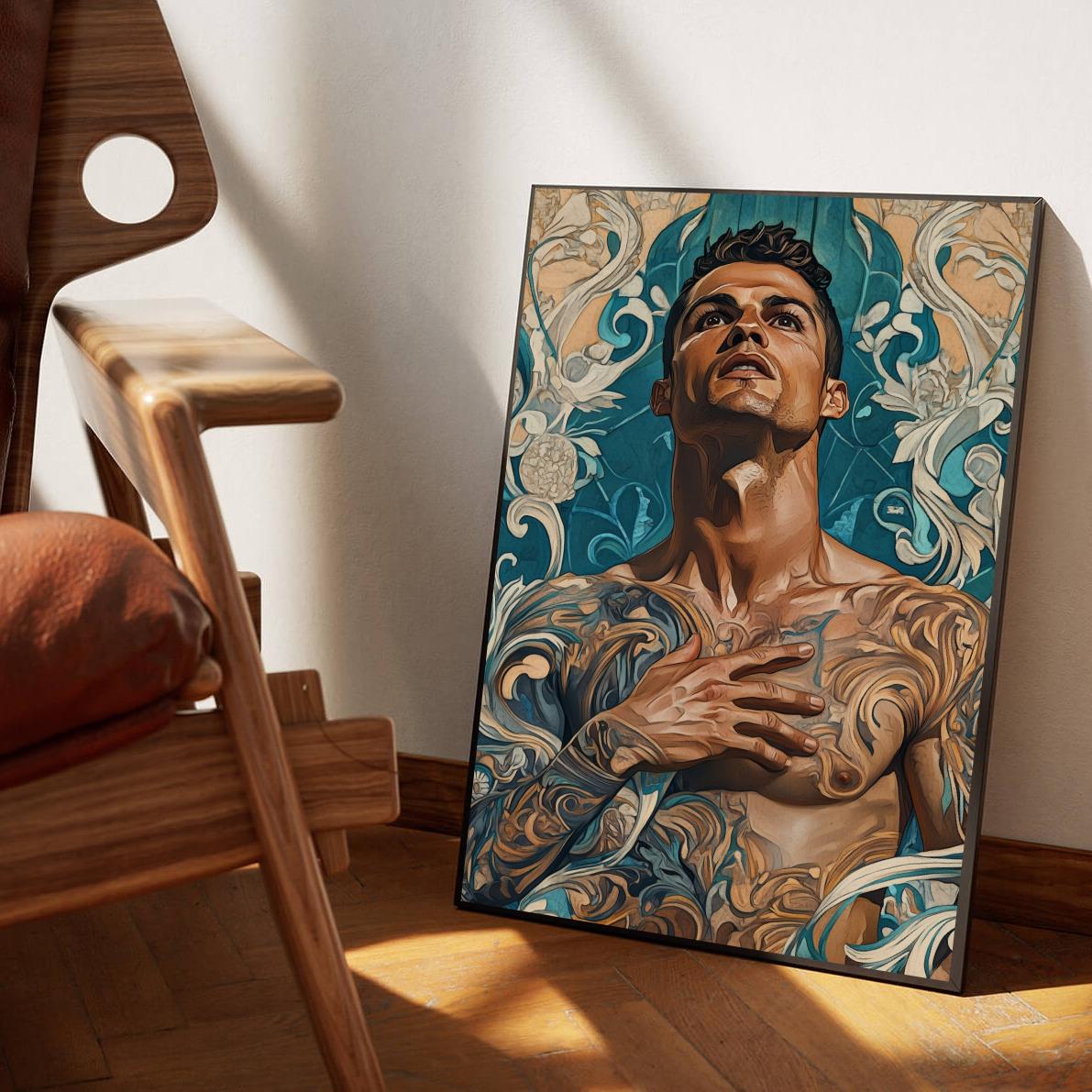 Cristiano Ronaldo Art Nouveau poster sfeerbeeld 1