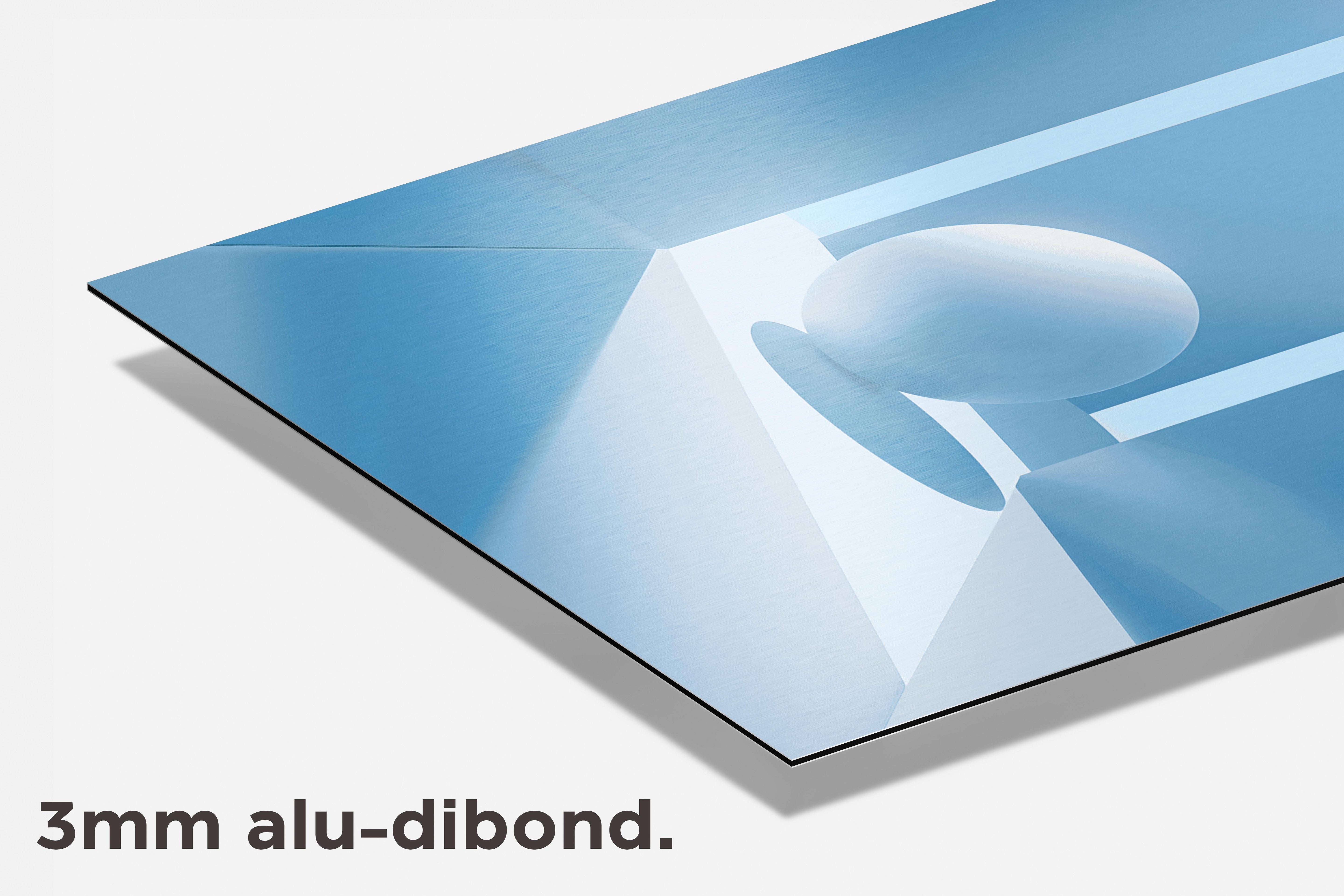 Blauwe Cirkel dibond detail