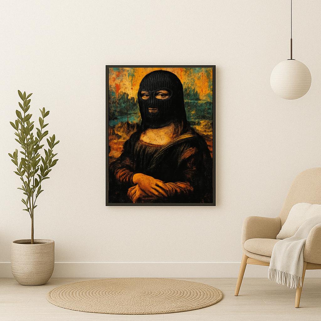 Mona Lisa Inspired Mask poster sfeerbeeld 2
