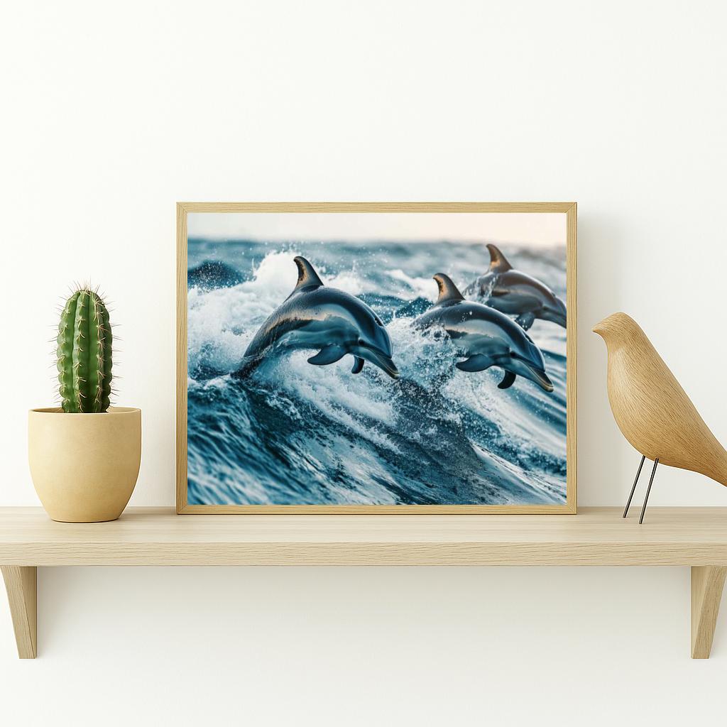 Dolphins Waves poster sfeerbeeld 2