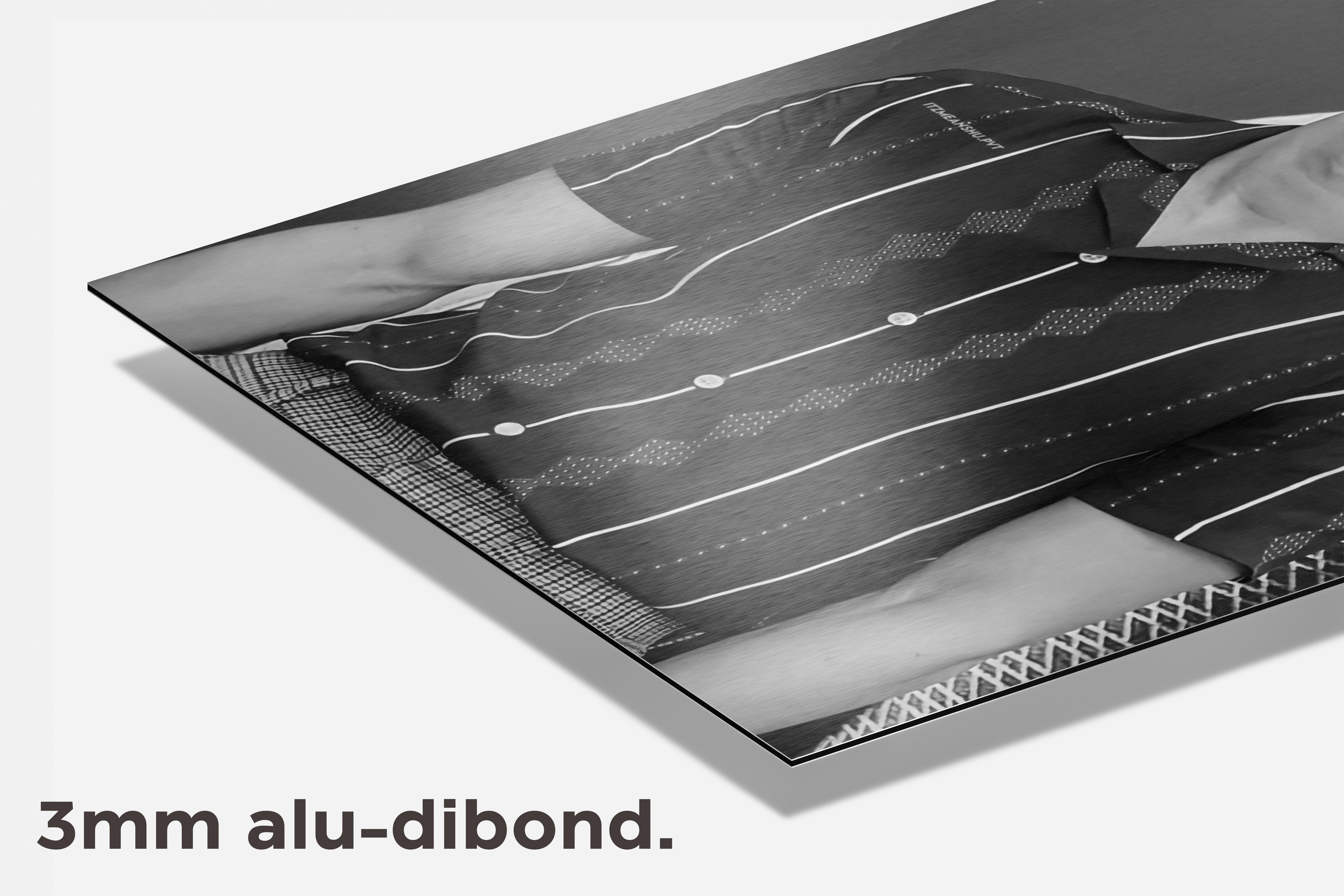 Tom Holland Zwart Wit dibond detail