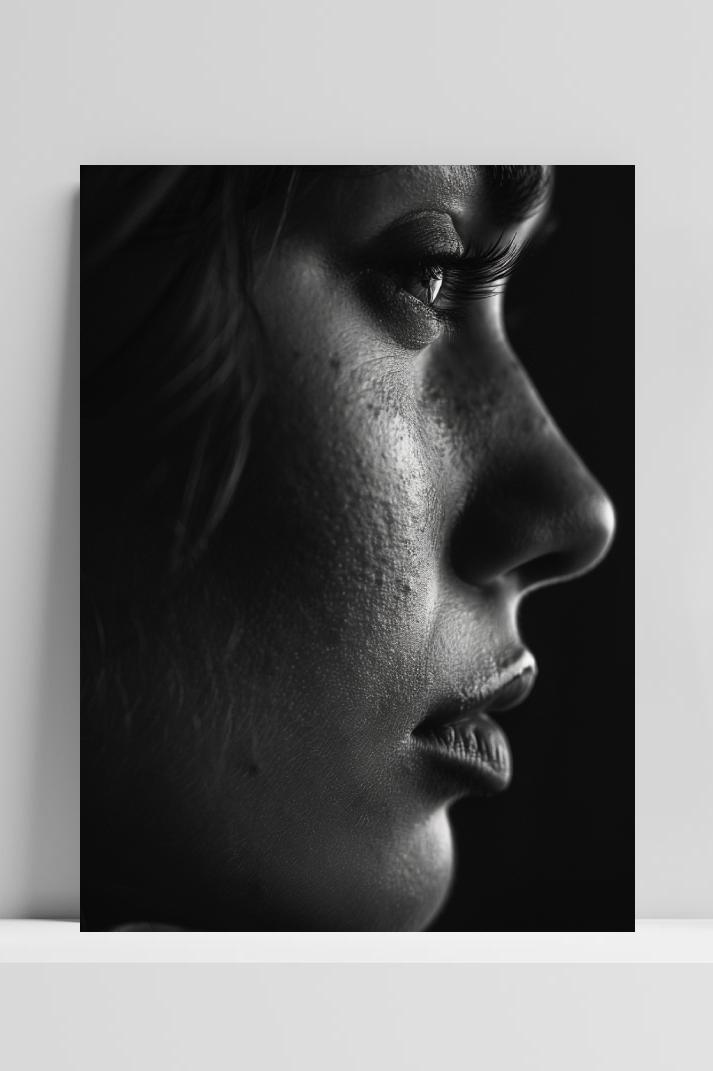 Vrouw Foto op 3mm aluminium dibond