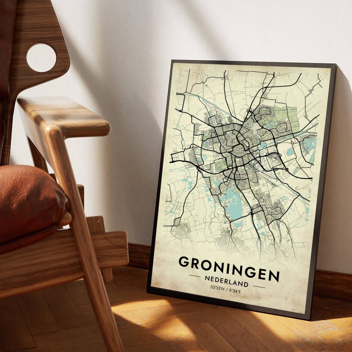 Groningen Vintage poster sfeerbeeld 1