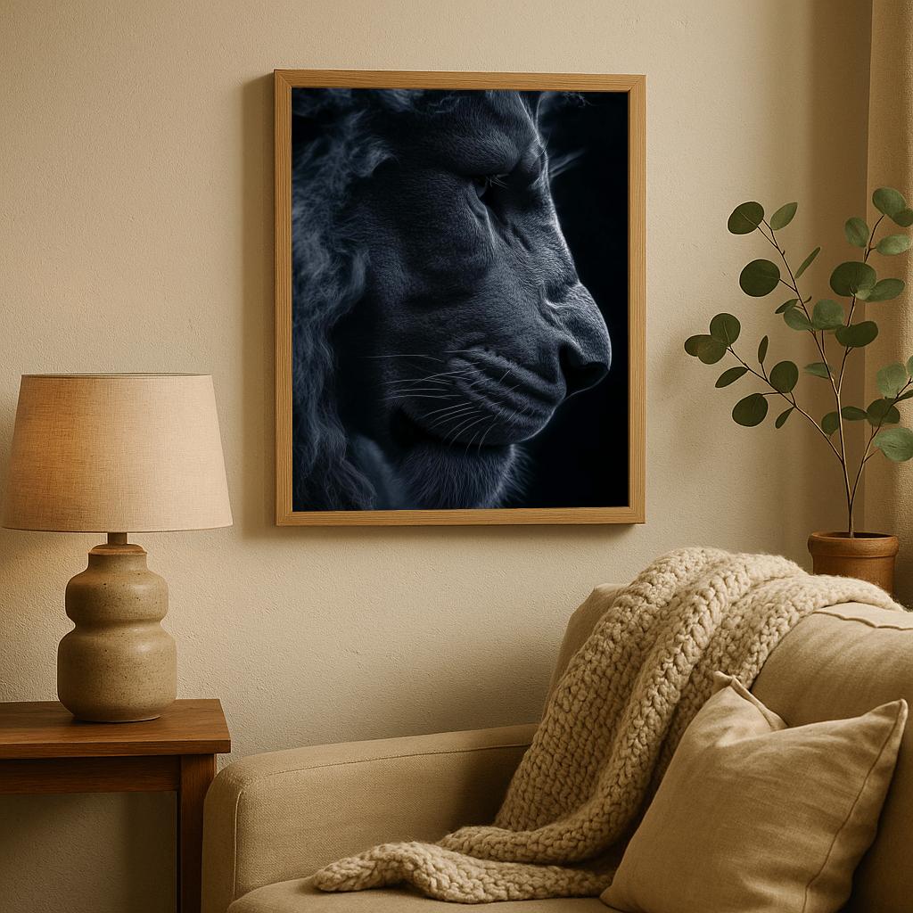 Lion B&W poster sfeerbeeld 1