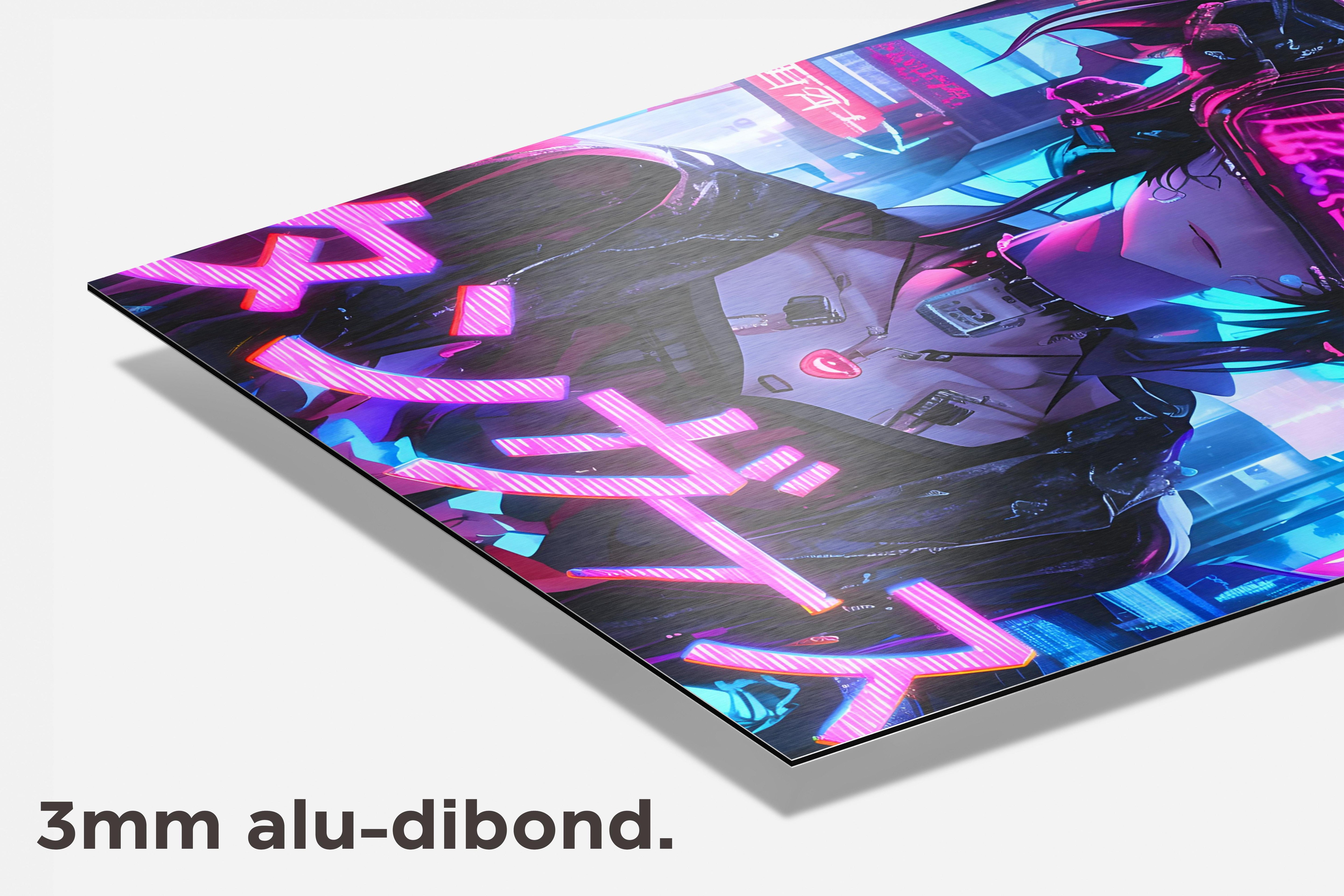Cyberpunk VR Anime dibond detail