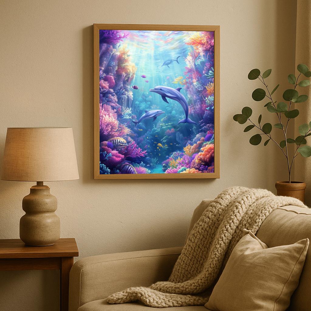 Dolphins Corals poster sfeerbeeld 1