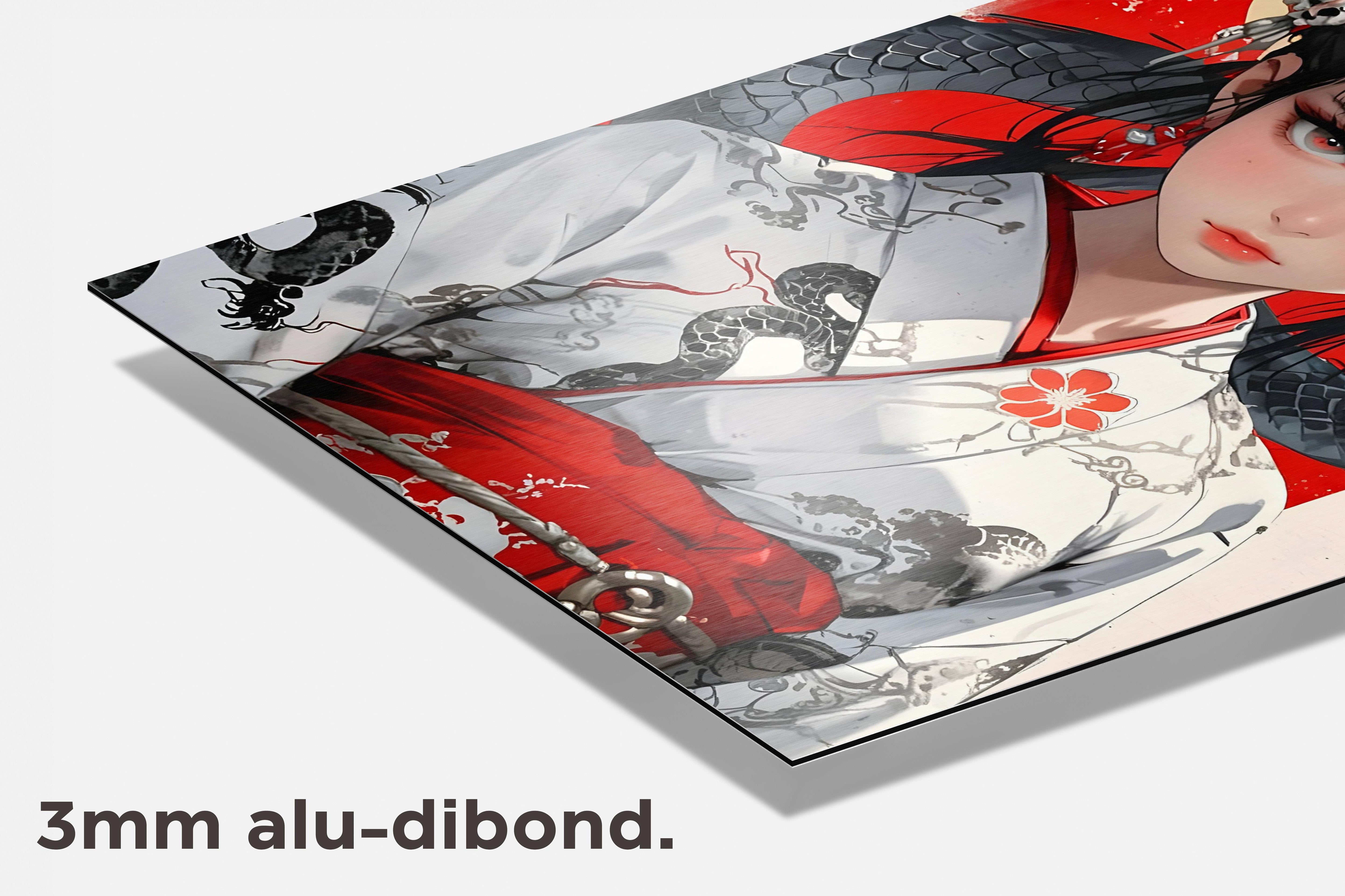 Draak Geisha dibond detail
