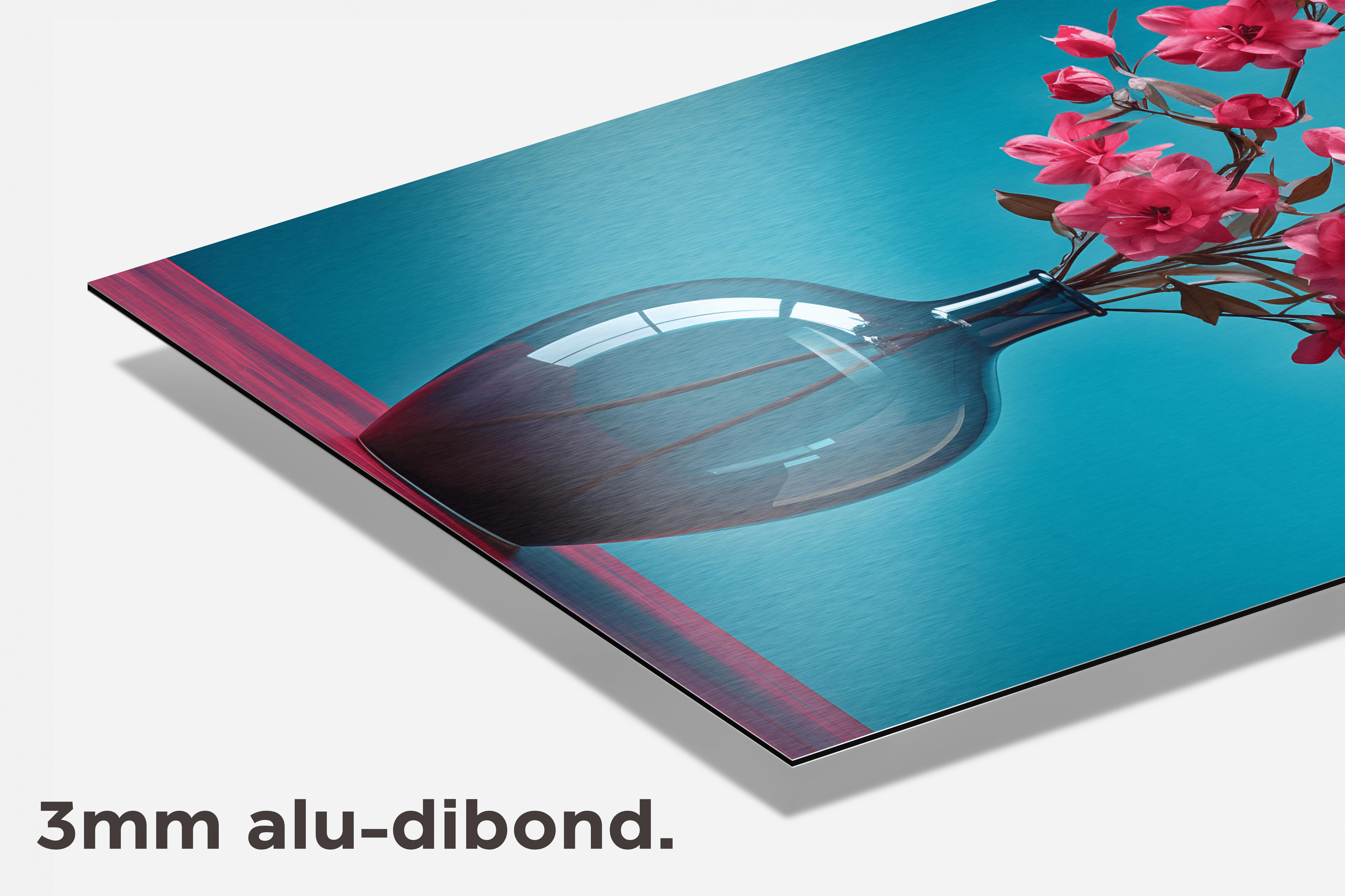 Cyan Magenta Vaas dibond detail