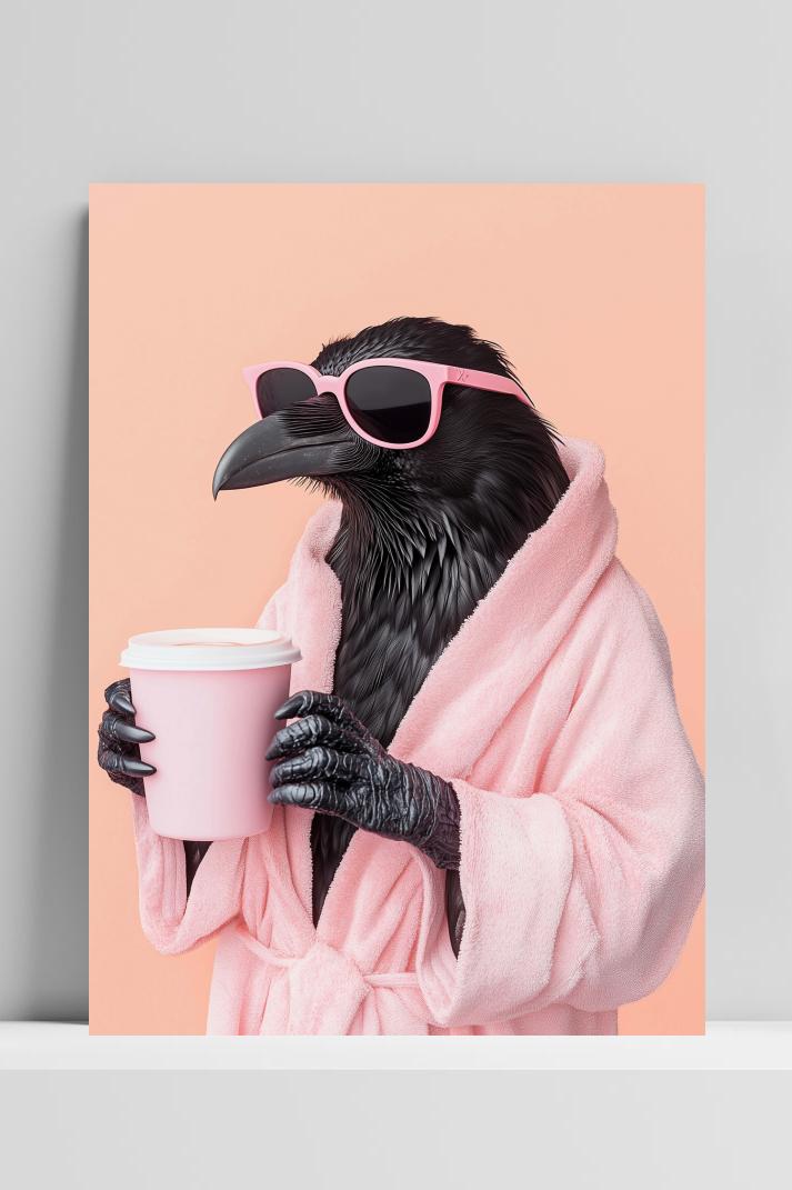 Bird Coffee op 3mm aluminium dibond