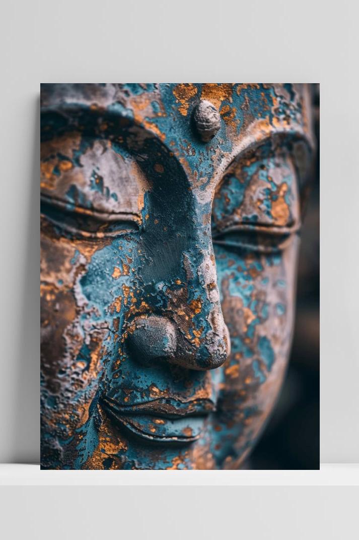 Boeddhabeeld op 3mm aluminium dibond