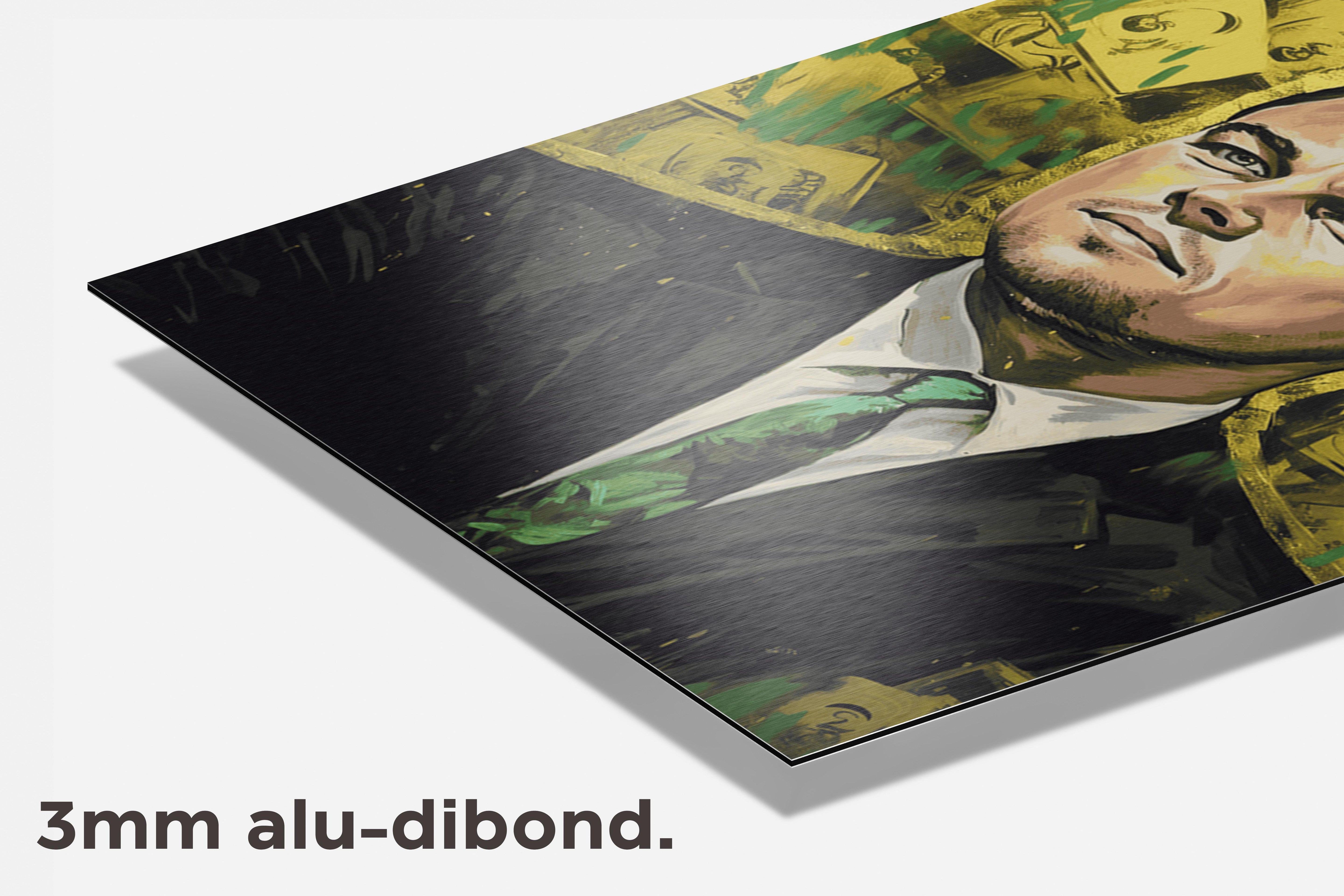 Leonardo DiCaprio Belfort dibond detail