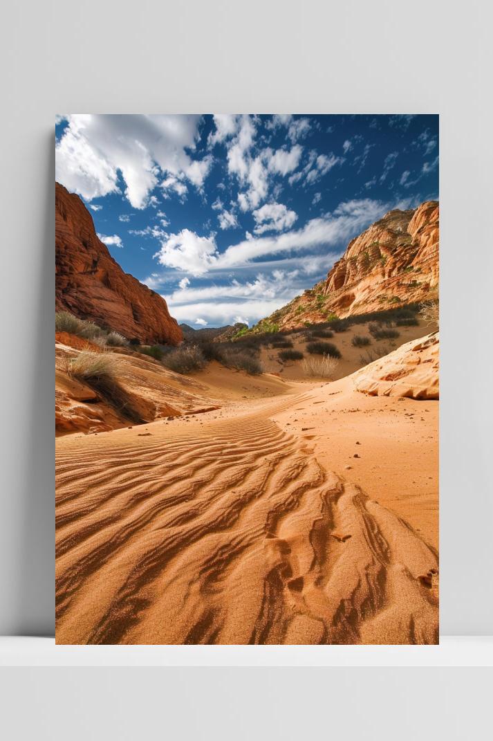 Woestijn Landschap op 3mm aluminium dibond