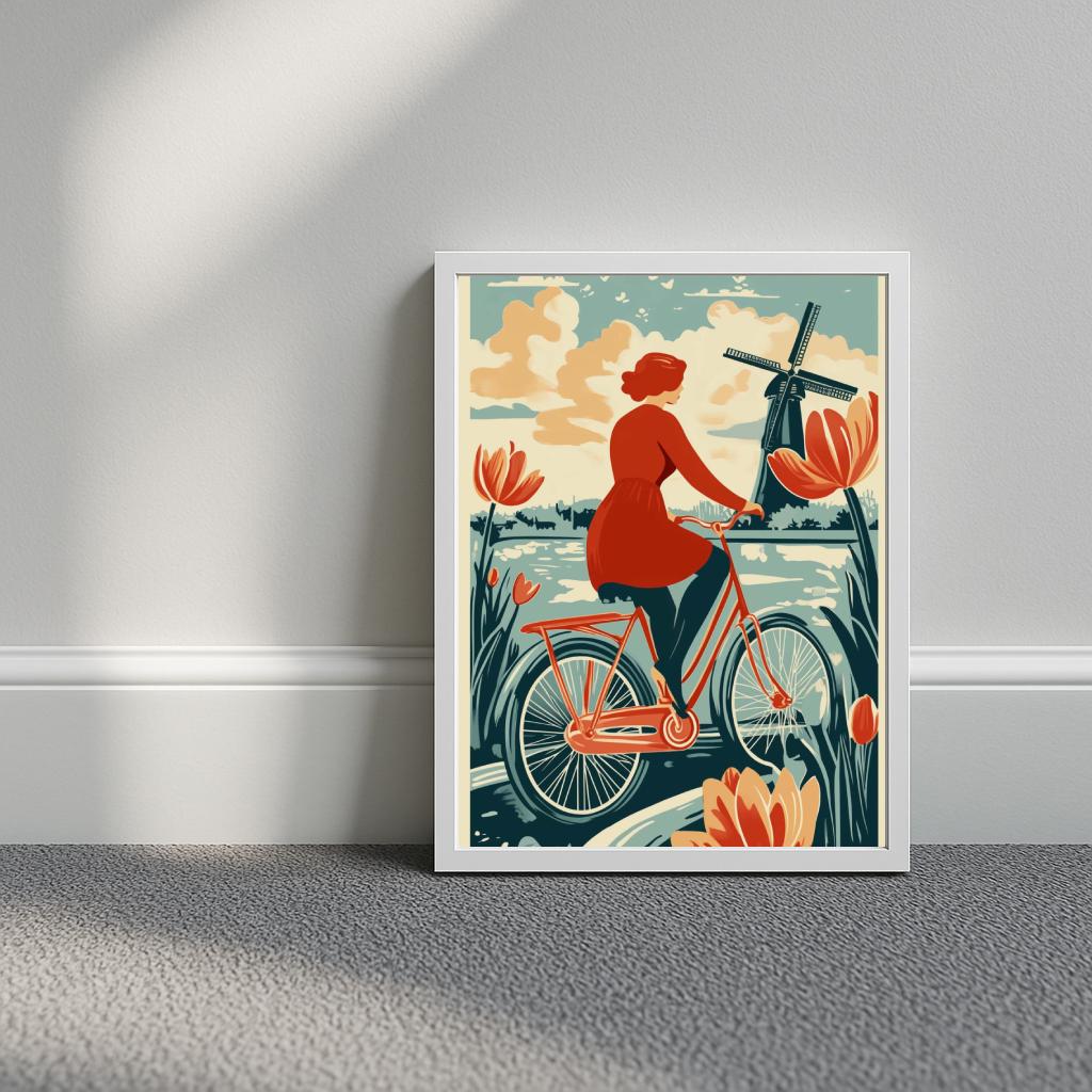 Vintage Netherlands poster sfeerbeeld 3