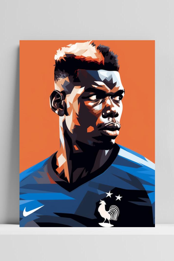 Paul Pogba op 3mm aluminium dibond
