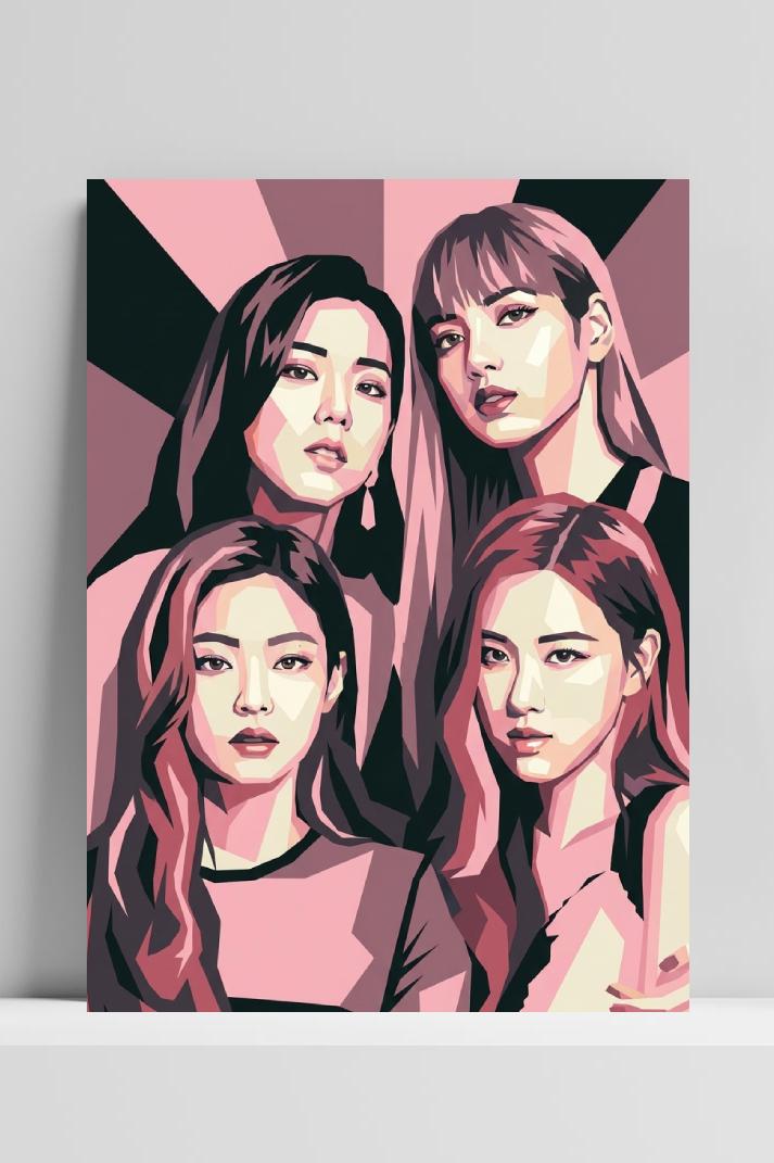 BLACKPINK Kpop Girl Group Band im Interieur