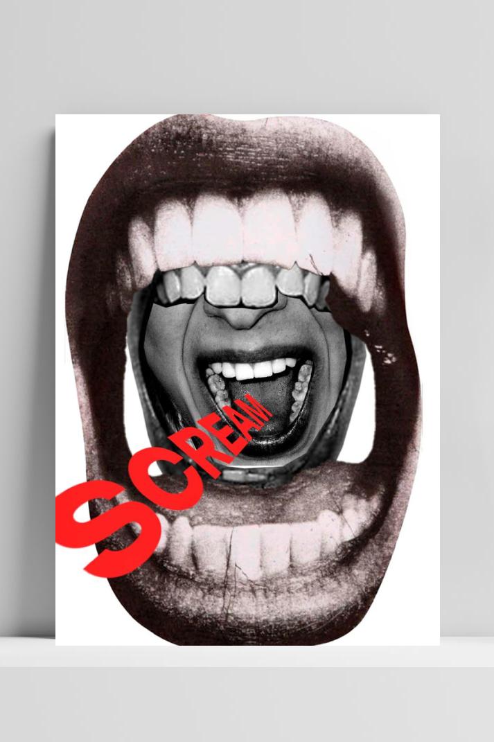 Scream Mouth Teeth Expression Lips im Interieur