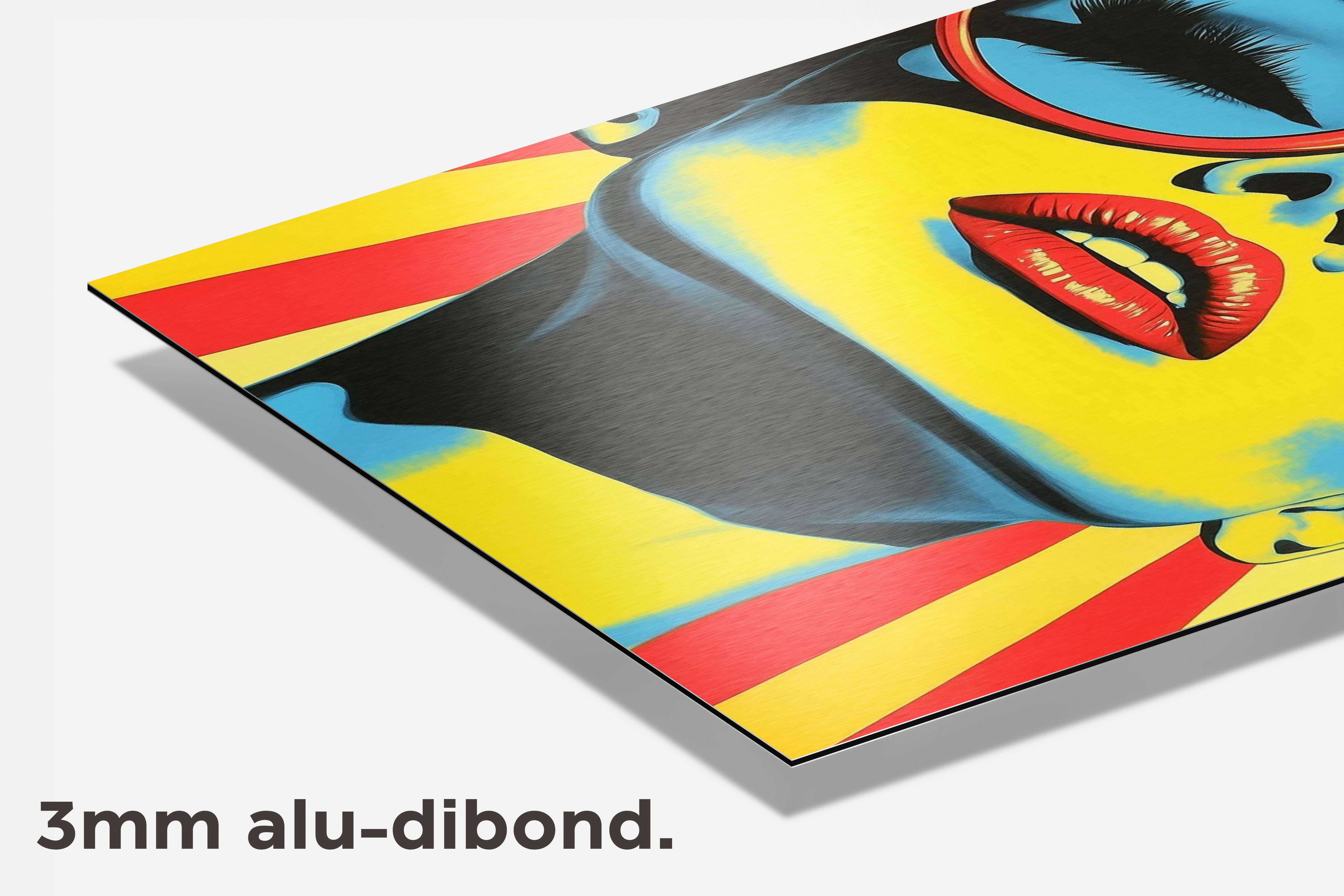 Vrouw Pop Art dibond detail