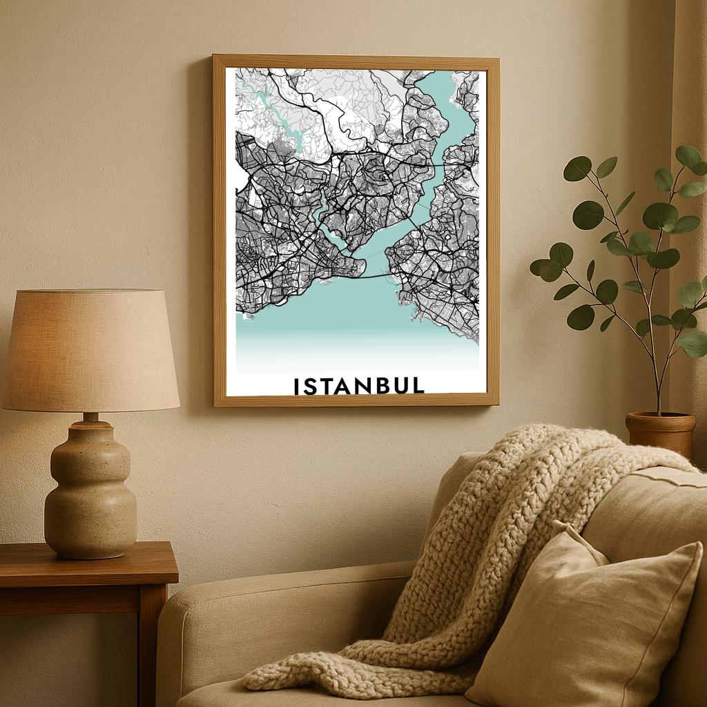 Istanbul Turkey Blue poster sfeerbeeld 2