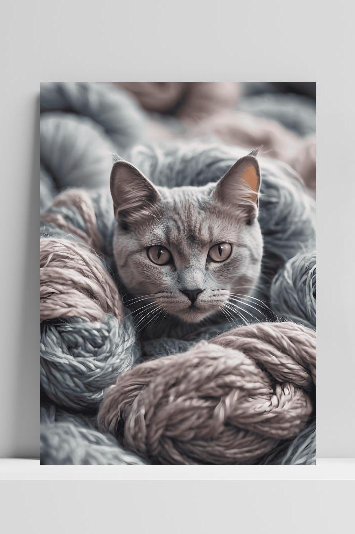 Katten Draad op 3mm aluminium dibond