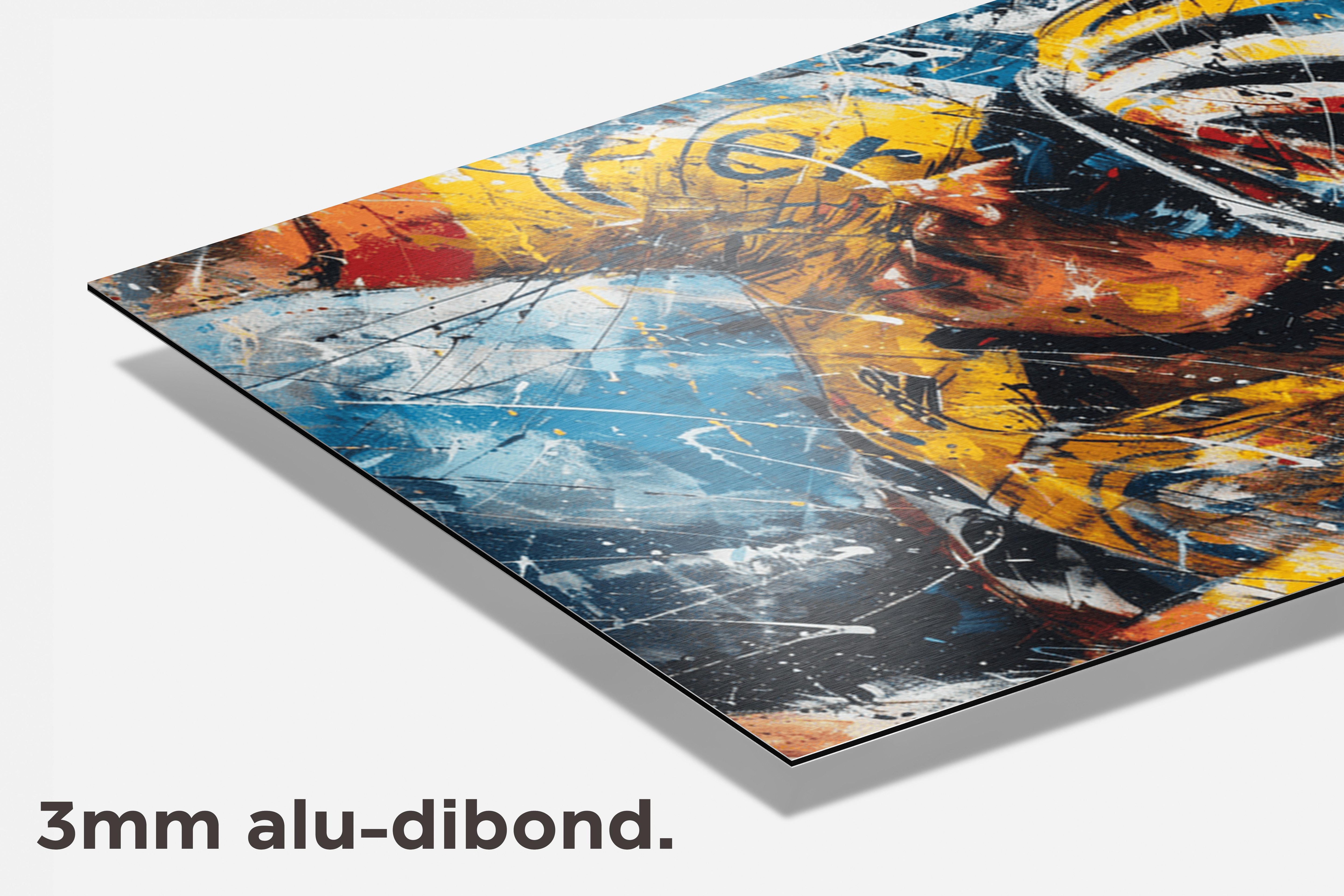 Lance Armstrong Tekening dibond detail